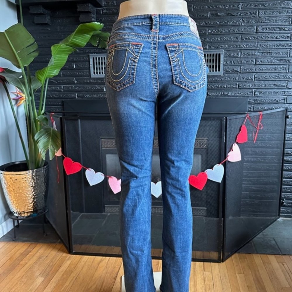 Women's True Religion Big T Slim Straight Denim Jeans, Size 32